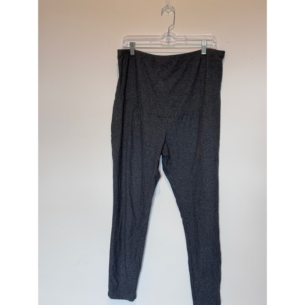 Great Expectations Maternity Leggings Charcoal Gray Full Panel XL 16-18